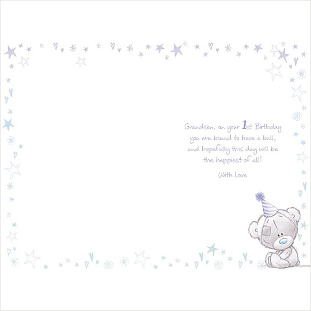 Grandson 1st Birthday Tiny Tatty Teddy Me to You Bear Birthday Card Extra Image 1